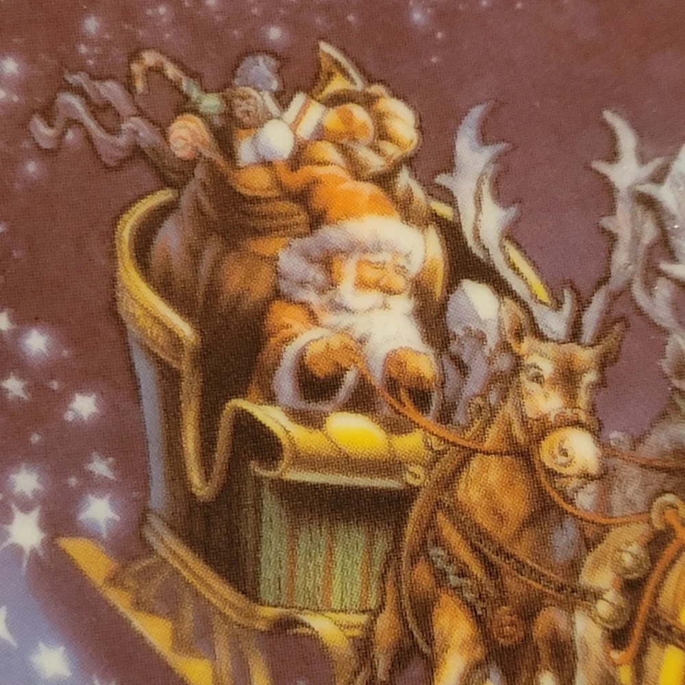 Vtg 94 CHRISTMAS ON MAINSTREET.. COLLECTOR'S ED. PLATE ARTIST BRUCE EAGLE Gold